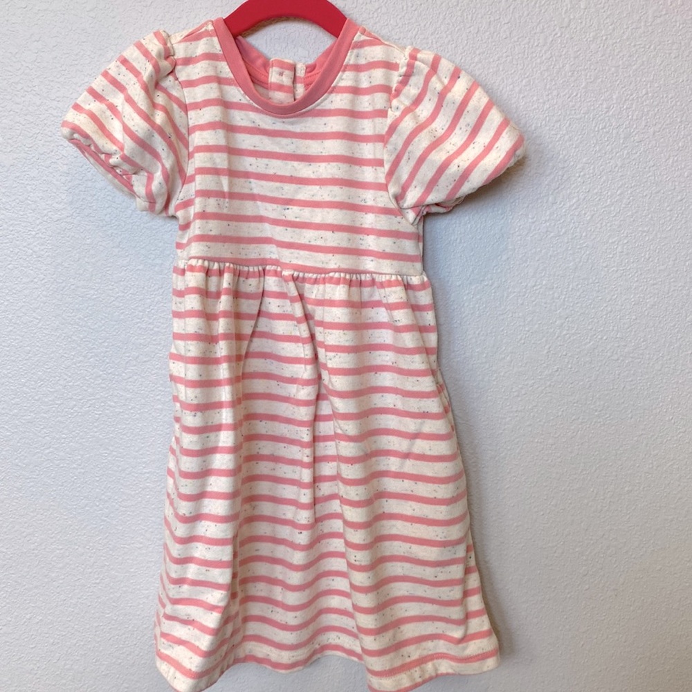 Cat & jack toddler girls striped dress. Size 4.